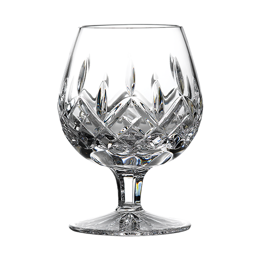 Waterford Crystal, Lismore Large Brandy, Pair  Copas de vino pintadas a  mano, Flores de vidrio, Cristalería